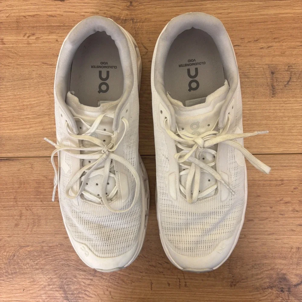 ON Cloudmonster Void Shoes White Women Size 10 Running Athletic Gym Comfort Walk